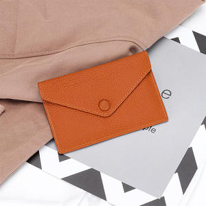 Porte-monnaie AndoBag à motif litchi pour femmes, portefeuille fin en cuir de vache véritable, portefeuilles courts 2215 - Product Image 2