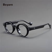 Boyarn vente en gros épais rond personnalité cadre rond lunettes de lecture lunettes de Prescription léopard cadre montures de lunettes