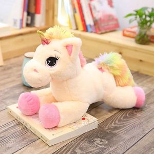 Fabricant de jouets sur mesure, vente en gros de jouets Peach Town, CudSoft, jouet en peluche licorne arc-en-ciel coloré, adorable poupée en peluche, 31-50 cm, pour enfants - Product Image 5