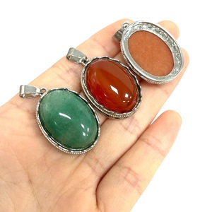 Nouvel Arrivage en Gros : Pendentif en Pierre Naturelle Ovale 18*25mm (Améthyste, Quartz Rose) pour la Fabrication de Bijoux - Product Image 6