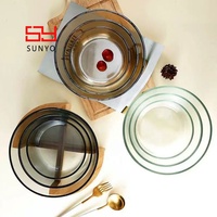 Bol en verre pour salade, fruits et noix, différentes couleurs, logo personnalisé, vente en gros, bol alimentaire avec support en bois