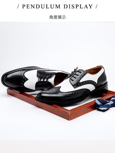 Sofisticate <span class=keywords><strong>stringate</strong></span> Brogue: scarpe eleganti da sposa in vera pelle scarpe eleganti da uomo di qualità - Product Image 3