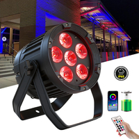 Igracelite IP65 Étanche 6*18W RGBWAUV 6-en-1 Projecteur de Scène PAR LED Sans Fil sur Batterie Akku