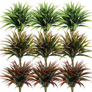 Ramo de Plantas Verdes Artificiales, Flores de Seda Suave de Plástico PU, Decoración para el Hogar y Exteriores, Resistentes a los Rayos UV, Accesorios para Bodas - Product Image 2