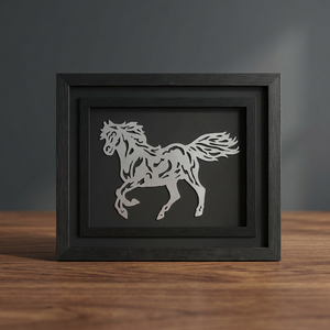 Cadre photo carré en laiton plaqué argent Code Silver pour photos de chevaux - Product Image 3