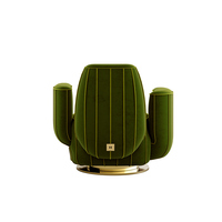 Canapé italien léger et luxueux pour une personne Canapé cactus d'art en cuir post-moderne Grand appartement meublé de créateur