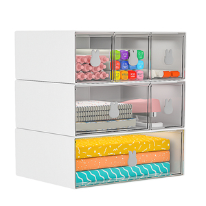 3-delige Hoogwaardige Moderne Witte Make-Up Organizer Plastic Rechthoek Desktop Opbergdozen Voor Ijdelheid Cosmetische Organisatie - Product Image 1