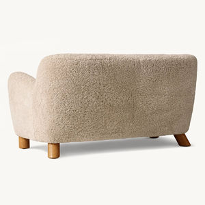 Canapé moderne de luxe sur mesure OEM, meubles d'intérieur bouclés, confort et détente, canapés en laine et en bois massif - Product Image 6