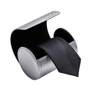 กล่องใส่เนคไทหนังสั่งทำจากโรงงาน ของขวัญสำหรับผู้ชาย กล่องเก็บเนคไทแบบม้วนสำหรับเดินทางสุดหรู กล่องใส่เนคไท PU สำหรับเดินทาง - Product Image 4