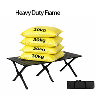 Table pliante portable en acier au carbone, vente en gros d'usine, table rectangulaire pour barbecue, camping, pique-nique