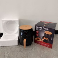 Friteuse à air chaud 4L 5L avec écran LCD et bouton poussoir, grande capacité 1500W pour cuisine domestique et cuisson saine.