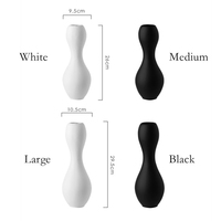 Grand Vase à fleurs nordique moderne en céramique blanc noir mat pour pièce de Center de mariage
