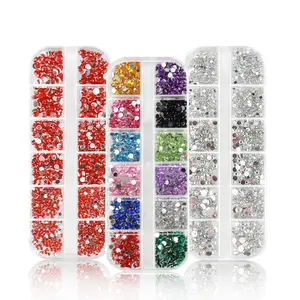 Lidan Professional Nail Decoration Gem Nail Art Crystal Rhinestone Diamond 3D Charm DIY Manicure Nail Art Decorations Accessory