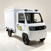 Vehículo Eléctrico de Alta Eficiencia con 4 Ruedas, Autonomía de 100 km y Velocidad de 40 km/h, Mini Camión Refrigerado Eléctrico de 2 Plazas