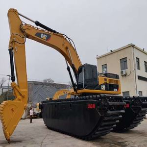 Excavadora Anfibia Original Caterpillar 349DL de Brazo Largo con Pontón Flotante para Pantanos en Venta - Product Image 4
