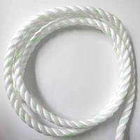 Cordage d'ancre torsadé blanc à trois brins en nylon, jute et coton avec œillet, accessoires nautiques, lignes de remorquage et de quai pour balançoires