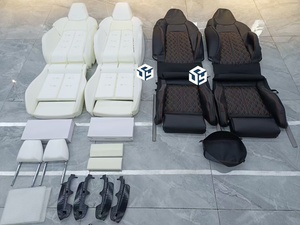 Coprisedile Auto Completo in Pelle Nappa Nera Personalizzato per <span class=keywords><strong>Audi</strong></span> <span class=keywords><strong>A4</strong></span> - Product Image 2