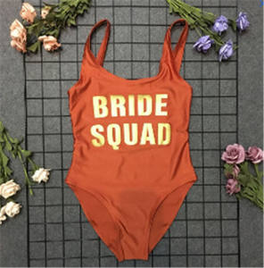 Traje de Baño Personalizado al por Mayor para Mujer, Traje de Baño de una Pieza Sólido Personalizado para Novia y Damas de Honor para Fiesta de Bodas - Product Image 4