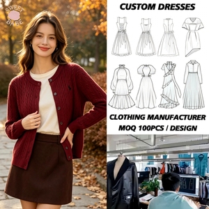 Cárdigan de Punto Moderno para Mujer, Manga Larga, Cuello Redondo, Botones, Ropa Exterior Informal, Suéter para Otoño e Invierno, Atuendos Diarios de Oficina - Product Image 1