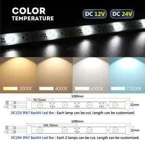 Iluminación LED para cajas de luz rígidas, IP67, DC 12V, 3030, 14 LEDs/m, módulo de tira LED para caja de luz de una sola cara - Product Image 4