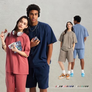 T-shirt Homme Oversize en Coton Tricoté 250 g/m² avec Logo Personnalisé, Lavage Acide, Épaules Tombantes, Qualité Supérieure, Taille US, Style <span class=keywords><strong>Streetwear</strong></span> Unisexe - Product Image 2