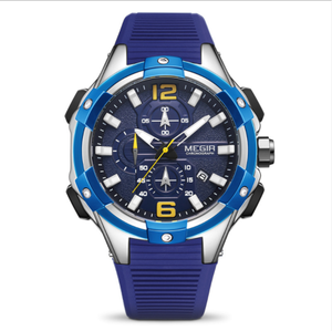 MEGIR Hot Selling Item Multifunktion ale Highlight Bar Zeiger Chronograph Sekunden Uhr <span class=keywords><strong>Fitron</strong></span> Quartz Men Sports Style - Product Image 2