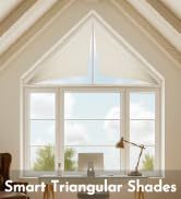 Persianas de Panal Trapezoidales Xinsbest para Ventanas Especiales con 90° de Ángulo °   Persianas Celulares Triangulares Motorizadas Angle Smart - Product Image 3