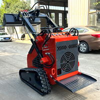 Gratis pengiriman Cina Track Wheel CE/EPA Mini Skid Steer Loader dengan ember Backhoe Trencher Rotary plug lampiran Track Loader