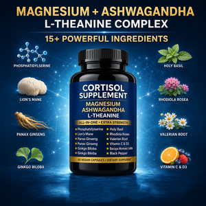 Capsules de soutien au cortisol OEM avec magnésium, ashwagandha, rhodiola, L-théanine pour la relaxation et le soutien de l'humeur - Product Image 4
