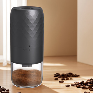 Molinillo de café eléctrico portátil con patrón de diamante, recargable, para moler café en casa - Product Image 1
