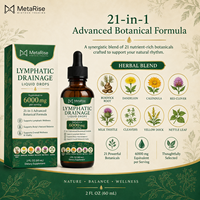 Gouttes de soutien lymphatique et immunitaire pour adultes, marque privée OEM, complément liquide à base de plantes, extrait botanique naturel, 60 ml