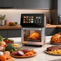 Freidora sin aceite al por mayor de 1350W y 10L con 12 programas de un toque, sin BPA, protección contra sobrecalentamiento, lista para enviar desde fábrica