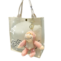 Porte-clés en peluche doux en forme de chimpanzé, singe ou gorille, breloque de sac à dos, jouet et pendentif, direct usine