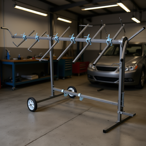 Soporte Metálico Giratorio 360 Grados para Pintura Automotriz, Colgador de Paneles y Capós, Estante de Pulverización para Reparación de Carrocerías y Parachoques de Automóviles - Product Image 2