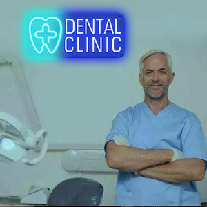 Insegna al Neon LED Dimmerabile USB per Clinica Dentistica Neonawall, Decorazione Murale per Sala d'Attesa di Studi Ortodontici, Segnaletica per Attività di Igiene - Product Image 5