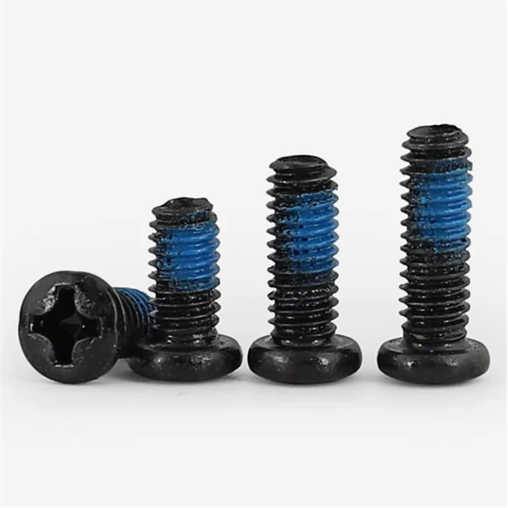 M2 M3 M4 M6 M8 M10 M12 DIN7985 Black Pre Applied Adhesive Bolt Nylon ...