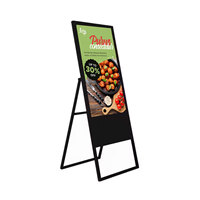 Kiosque à écran tactile vertical ultra-fin sur pied, affichage numérique LCD pour la publicité d'eau en intérieur, centres commerciaux