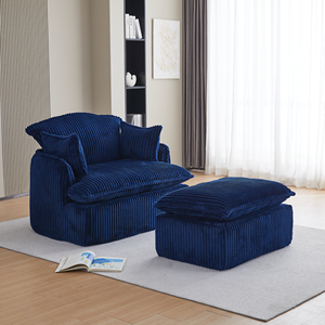 Canapé-lit en flanelle compressée à un siège, pouf, gain de place, canapé paresseux pour salon, chambre d'amis, dortoir, appartement ou chambre à coucher, gris - Product Image 1