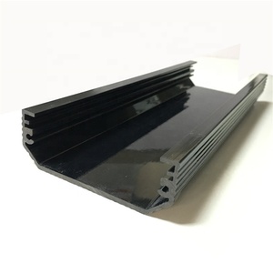 Rigid Black Pvc Extrusion Profile Abs Profile Extruded U Shape <strong>Plastic</strong> <strong>Channel</strong> Factory in Dongguan - Product Image 2