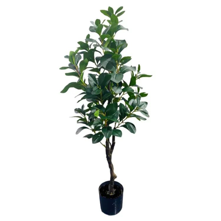 Heimmöbel günstiger Bonsai-Wasserkräuselbaum künstliche Pflanze für Dekor Innenraum Kunststoff-Kessel-Wasserkräuselblatt-Bonssaibaum