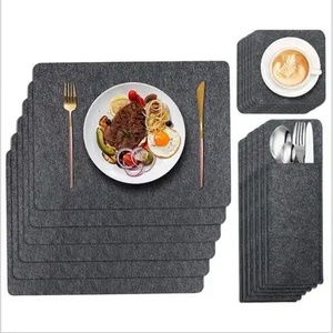 Ensembles de vaisselle personnalisés en gros, sets de table, sous-verres, sets de table en feutre - Product Image 6
