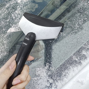 Ice Scraper Stainless Steel With Rubber Brush For Car Window Snow Removal Winter Tool - Product Image 2