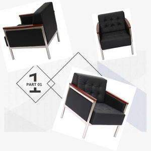 <span class=keywords><strong>Bonanza</strong></span> 2024 gran oferta conjunto de sofá de muebles de lujo europeo de cuero negro 8809 - Product Image 5