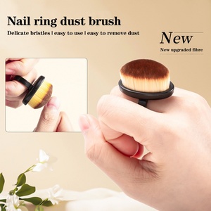 Mini brosse à ongles en forme d'anneau, poils en nylon, multicolores, portable, pour nettoyer la poussière des ongles, brosse à ongles pour salon de manucure - Product Image 6