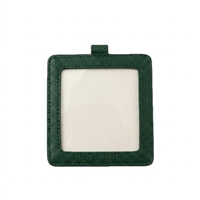 Cadre d'affichage auto-adhésif en cuir PU 4x4 pouces pour broderie, patch, breloque de sac, idéal pour le point de croix DIY et comme cadeau