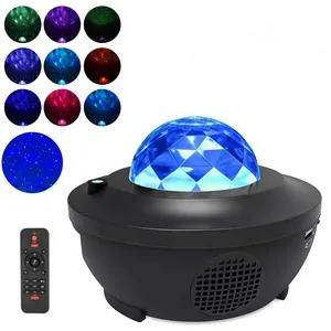 Colorful Starry Sky Projector Ocean Wave Music Player LED Night Light Lamp For Baby