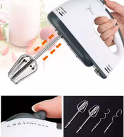 Batteur Électrique Ménager 7 Vitesses pour Cuisine, Fouet Mélangeur à Gâteau, Batteur à Œufs Portable et Mélangeur de Pâte de Table