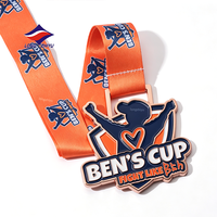 Medalla Deportiva de Metal Personalizada con Logotipo de Aleación de Zinc 2D, Diseño de Fábrica Longzhiyu con 20 Años de Experiencia, para Maratón, Triatlón, Carreras de 5KM y 10KM