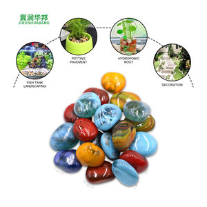 Pietra di Giada Lucidata Naturale per <span class=keywords><strong>Giardino</strong></span>, Acquario, Paesaggio, Perline di Vetro, Pavimentazione per Fiumi e Parchi, Vari Colori - Product Image 4