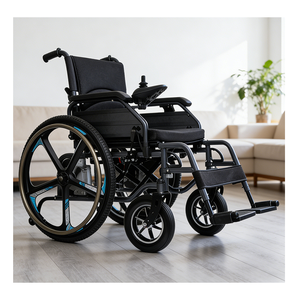Fauteuil roulant électrique pliable avec roues en alliage de magnésium-aluminium de 24 pouces, adapté aux personnes <span class=keywords><strong>âgée</strong></span>s et aux personnes handicapées - Product Image 6